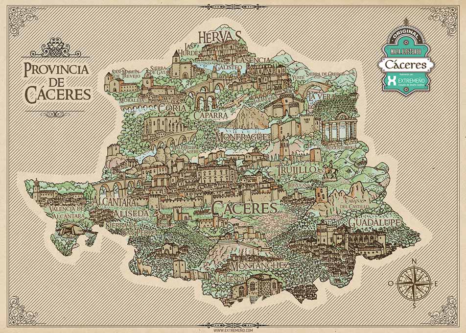 Mapa Cáceres